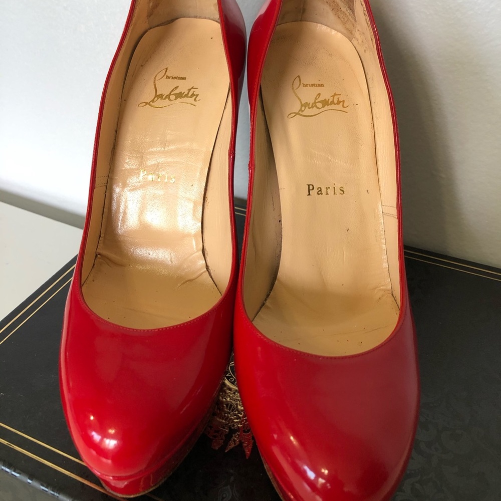 Red Christian Louboutin Patent Bianca (40)